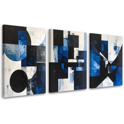 FEEBY Set De Tableaux Sur Toile Abstraction Violette : Cercles Et Formes 3 X 80x120 - Publicité FEEBY Set De Tableaux Sur Toile Abstraction Violette : Cercles Et Formes 3 X 80x120 - Publicité
