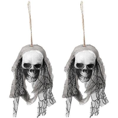 FATRD Lot De 3 Crânes À Suspendre Pour Décorations D'Halloween - Publicité FATRD Lot De 3 Crânes À Suspendre Pour Décorations D'Halloween - Publicité