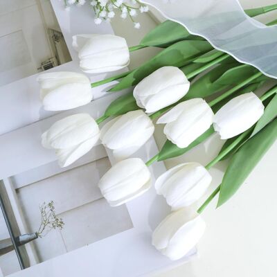 OEM 10 Tulipes Artificielles En Soie Rose Clair – Idéales Pour Les Vases, Les Mariages, Les Fêtes, La Décoration De La Maison Et Du Bureau. Publicité OEM 10 Tulipes Artificielles En Soie Rose Clair – Idéales Pour Les Vases, Les Mariages, Les Fêtes, La Décoration De La Maison Et Du Bureau. Publicité