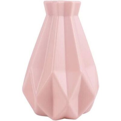 SCORPIO Vase À Fleurs Géométrique En Céramique, Vase Simple Et Incassable Pour La Décoration Intérieure (table De Salon) - Rose - Publicité SCORPIO Vase À Fleurs Géométrique En Céramique, Vase Simple Et Incassable Pour La Décoration Intérieure (table De Salon) - Rose - Publicité