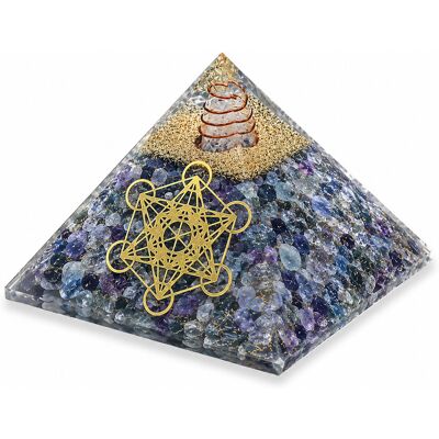 Phoenix Pyramide Orgonite En Agate Bleue Avec Cube De Métatron 5 Cm - Publicité Phoenix Pyramide Orgonite En Agate Bleue Avec Cube De Métatron 5 Cm - Publicité