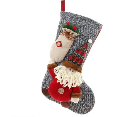 LEDE Chaussette De Noël, Grande Chaussette De Noël À Suspendre, Motif Père Noël, Rennes Et Bonshommes De Neige - Publicité LEDE Chaussette De Noël, Grande Chaussette De Noël À Suspendre, Motif Père Noël, Rennes Et Bonshommes De Neige - Publicité