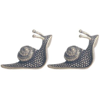 LISATR Lot De 2 Escargots Décoratifs En Laiton, Adorables Animaux De Compagnie Pour Le Thé, Ornements Multifonctionnels, Accessoire Pour Le Thé-4.1x2.7cm - Publicité LISATR Lot De 2 Escargots Décoratifs En Laiton, Adorables Animaux De Compagnie Pour Le Thé, Ornements Multifonctionnels, Accessoire Pour Le Thé-4.1x2.7cm - Publicité
