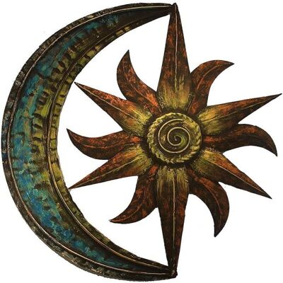 BRAST Ymyny Sun Moon Metal Wall Decoration, Creative Wall Hanging Decoration For Garden, Vintage Decor Wall Art For Living Room Bedroom(30x30cm) - Publicité BRAST Ymyny Sun Moon Metal Wall Decoration, Creative Wall Hanging Decoration For Garden, Vintage Decor Wall Art For Living Room Bedroom(30x30cm) - Publicité