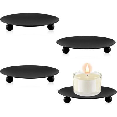 Scotch 4 Pièces Bougeoir Support Chandelier Table À Bougies En Métal Rétro Pour Bougies Piliers Votives Noël Halloween Décoration Intérieur (noir) - Publicité Scotch 4 Pièces Bougeoir Support Chandelier Table À Bougies En Métal Rétro Pour Bougies Piliers Votives Noël Halloween Décoration Intérieur (noir) - Publicité