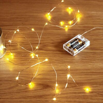 ALVIOR Guirlande Lumineuse Led - Fil De Cuivre Souple - 50 Led Blanc Chaud - 5 M - Alimentation Sur Piles - Pour Décoration Intérieure Fêtes Mariage Noël - Publicité ALVIOR Guirlande Lumineuse Led - Fil De Cuivre Souple - 50 Led Blanc Chaud - 5 M - Alimentation Sur Piles - Pour Décoration Intérieure Fêtes Mariage Noël - Publicité