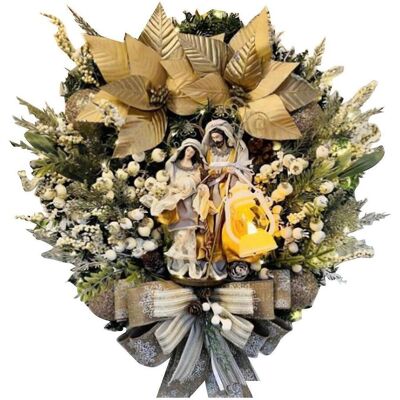 FLAMMKRAFT Couronne De Noël Décorative Avec Guirlande Lumineuse Led À Suspendre, Signification Sacrée, Pour Intérieur Et Extérieur, 11 - Publicité FLAMMKRAFT Couronne De Noël Décorative Avec Guirlande Lumineuse Led À Suspendre, Signification Sacrée, Pour Intérieur Et Extérieur, 11 - Publicité
