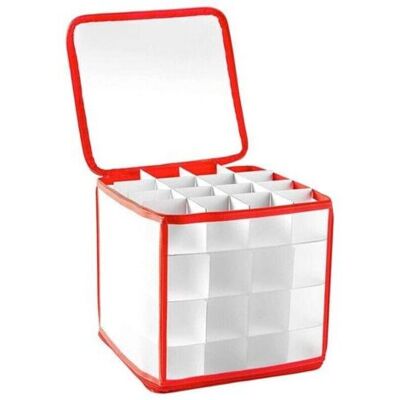ABYSSE Boîte De Rangement Pour Boules De Noël Avec Séparateurs, Contenant Jusqu'à 64 Boules, Pliable Avec Poignées, Fermeture Éclair, Pour Décorations De Noël - Publicité ABYSSE Boîte De Rangement Pour Boules De Noël Avec Séparateurs, Contenant Jusqu'à 64 Boules, Pliable Avec Poignées, Fermeture Éclair, Pour Décorations De Noël - Publicité