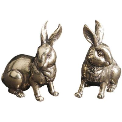 LISATR Lot De 2 Mini Lapins Décoratifs En Laiton, Modèle De Lapin Exquis, Petit Objet De Décoration Pour Bureau.-3.5x2.2x3.8cm-golden - Publicité LISATR Lot De 2 Mini Lapins Décoratifs En Laiton, Modèle De Lapin Exquis, Petit Objet De Décoration Pour Bureau.-3.5x2.2x3.8cm-golden - Publicité