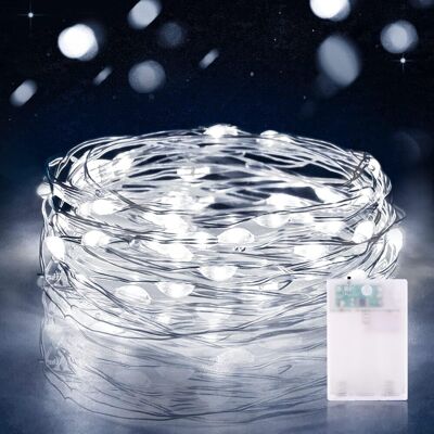 BALTERLEY Guirlande Lumineuse Led À Piles 2m 20 Leds Mini Guirlande Led Avec Minuterie Interieur Extérieur Décoration Lumière Pour Chambre Noël Mariage Anniversaire Soirée (4 Pièces, Blanc Chaud) - Publicité BALTERLEY Guirlande Lumineuse Led À Piles 2m 20 Leds Mini Guirlande Led Avec Minuterie Interieur Extérieur Décoration Lumière Pour Chambre Noël Mariage Anniversaire Soirée (4 Pièces, Blanc Chaud) - Publicité