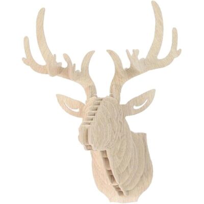 Scotch 3d Bois Sculpture De Tête De Cerf Décoration Murale Pour Entrée Chambre Couloir Intérieur - Beige - Publicité Scotch 3d Bois Sculpture De Tête De Cerf Décoration Murale Pour Entrée Chambre Couloir Intérieur - Beige - Publicité