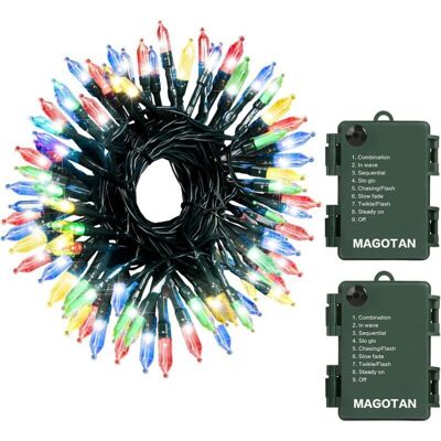 SANS MARQUE Lot De 2 Guirlandes Lumineuses De Noël 50 Led À Piles Transparentes De 5,6 M Avec Minuterie Pour Couronne De Thanksgiving, Arbre De Noël, Décoration Intérie Et Extérie, Étanche, Multicolore - Publicité SANS MARQUE Lot De 2 Guirlandes Lumineuses De Noël 50 Led À Piles Transparentes De 5,6 M Avec Minuterie Pour Couronne De Thanksgiving, Arbre De Noël, Décoration Intérie Et Extérie, Étanche, Multicolore - Publicité