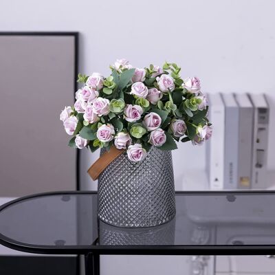 OEM Bouquet De Mini Roses Artificielles, 12 Têtes, Bouquet De Mariée, Roses En Soie Libres, Convient Pour Les Mariages, Les Fêtes Prénuptiales, Noël, La Décoration De La Maison, Du Bureau Et Du Jardin (vi - Publicité OEM Bouquet De Mini Roses Artificielles, 12 Têtes, Bouquet De Mariée, Roses En Soie Libres, Convient Pour Les Mariages, Les Fêtes Prénuptiales, Noël, La Décoration De La Maison, Du Bureau Et Du Jardin (vi - Publicité