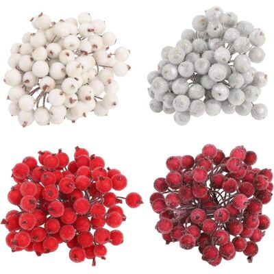 Melissa 320 Pcs Noël Fruits Artificiels Berry Mini Noël Givré Baies De Houx Artificielles Givrées Tige Filaire Mousse Fleur Faux Fruit Berry Pour Décoration De Sapin De Noël Guirlande Guirlande Fabrication - Publicité Melissa 320 Pcs Noël Fruits Artificiels Berry Mini Noël Givré Baies De Houx Artificielles Givrées Tige Filaire Mousse Fleur Faux Fruit Berry Pour Décoration De Sapin De Noël Guirlande Guirlande Fabrication - Publicité