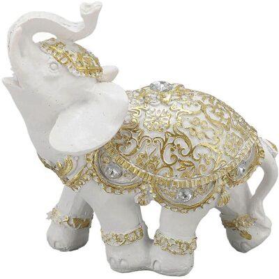 FLAMMKRAFT Statue D'Éléphant En Résine Blanche, Adorable Sculpture D'Éléphant Porte-bonheur Pour Entrée, Étagère, Bureau D'Ordinateur, Maison - Publicité FLAMMKRAFT Statue D'Éléphant En Résine Blanche, Adorable Sculpture D'Éléphant Porte-bonheur Pour Entrée, Étagère, Bureau D'Ordinateur, Maison - Publicité