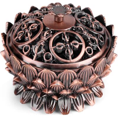 MOXIE 1pc Vintage Lotus Forme Alliage Brleur D'Encens Porte Outil Décoration De La Maison Chaude - Publicité MOXIE 1pc Vintage Lotus Forme Alliage Brleur D'Encens Porte Outil Décoration De La Maison Chaude - Publicité