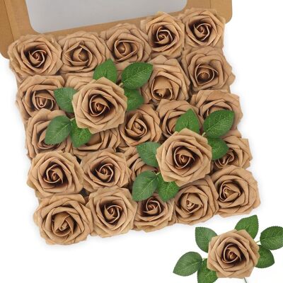 OEM 25pcs Fleurs Artificielles, Rose En Mousse, Tige Ajustable, Pour Mariage, Diy, Décoration Intérieur - Publicité OEM 25pcs Fleurs Artificielles, Rose En Mousse, Tige Ajustable, Pour Mariage, Diy, Décoration Intérieur - Publicité