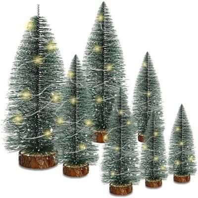 OEM Jeffergarden Ensemble De 7 Décorations De Noël, Mini Figurines De Sapin En Sisal Et En Pin Avec Lumières Et Socle En Bois, Idéal Pour Les Fêtes Et La Décoration Intérieure.-dou - Publicité OEM Jeffergarden Ensemble De 7 Décorations De Noël, Mini Figurines De Sapin En Sisal Et En Pin Avec Lumières Et Socle En Bois, Idéal Pour Les Fêtes Et La Décoration Intérieure.-dou - Publicité