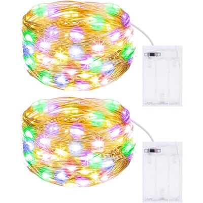 OEM Lot De2 Guirlande Lumineuse, Girlande De Lumière 5m 50led Guirlandes Lumineuses Piles Mini Led Intérieur Girlande De Lumière Decoration Pour Chambre Noël Mariage Soirée Maison Jardin,multicolore - Publicité OEM Lot De2 Guirlande Lumineuse, Girlande De Lumière 5m 50led Guirlandes Lumineuses Piles Mini Led Intérieur Girlande De Lumière Decoration Pour Chambre Noël Mariage Soirée Maison Jardin,multicolore - Publicité