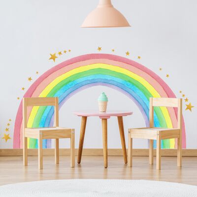 AHLSEN Bravix Un Lot De Stickers Muraux Arc-en-ciel Decoration Murale Pour Salon Chambre - Publicité AHLSEN Bravix Un Lot De Stickers Muraux Arc-en-ciel Decoration Murale Pour Salon Chambre - Publicité