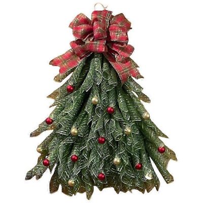 LAVVE Couronne De Noël Artisanale Pour Porte D'Entrée, Décorations De Noël À Suspendre - Sans Guirlande Lumineuse - Nœud À Carreaux - Publicité LAVVE Couronne De Noël Artisanale Pour Porte D'Entrée, Décorations De Noël À Suspendre - Sans Guirlande Lumineuse - Nœud À Carreaux - Publicité