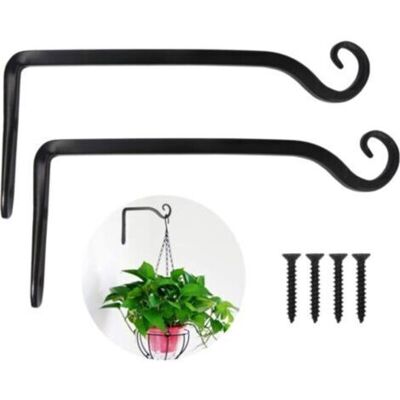 ABYSSE Lot De 2 Supports Muraux Pour Plantes Suspendus En Fer 25.4 Cm - Publicité ABYSSE Lot De 2 Supports Muraux Pour Plantes Suspendus En Fer 25.4 Cm - Publicité