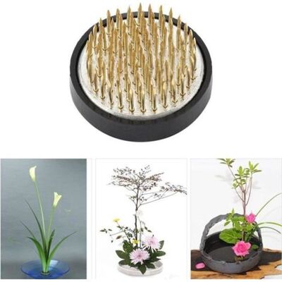 FANGMEDIA Arrangement De Fleurs Rondes Pin Ikebana Kenzan Décoration Florale Outil De Classement Fixe (diam. 50mm) - Publicité FANGMEDIA Arrangement De Fleurs Rondes Pin Ikebana Kenzan Décoration Florale Outil De Classement Fixe (diam. 50mm) - Publicité