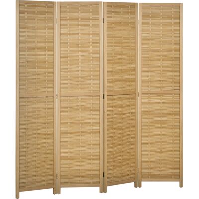 OEM Paravent En Bois Séparateur De Pièce Closion Séparation Pliable 4 Panneaux Bambou 160 X 170 Cm Naturel Clair - Publicité OEM Paravent En Bois Séparateur De Pièce Closion Séparation Pliable 4 Panneaux Bambou 160 X 170 Cm Naturel Clair - Publicité