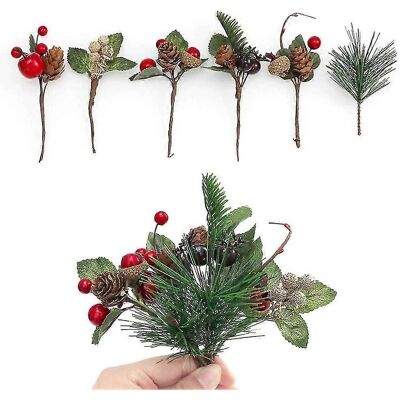 LAVVE 14 Mini Boules De Noël En Pin Avec Pommes De Pin Artificielles, Baies De Houx Artificielles Et Sapins De Noël - Publicité LAVVE 14 Mini Boules De Noël En Pin Avec Pommes De Pin Artificielles, Baies De Houx Artificielles Et Sapins De Noël - Publicité