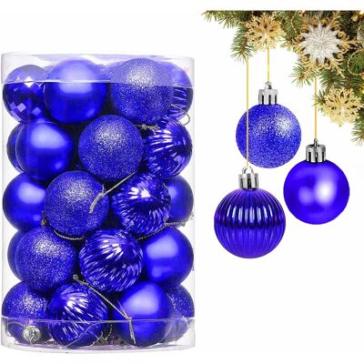 Melissa Boules De Noël Bleu, 34 Pièces Noel Decoration Sapin Boules Ornements Bleu Décoratifs Pendentifs, Objets De Décoration De Noël Suspension Pour Deco Sapin, Guirlande Noel - Publicité Melissa Boules De Noël Bleu, 34 Pièces Noel Decoration Sapin Boules Ornements Bleu Décoratifs Pendentifs, Objets De Décoration De Noël Suspension Pour Deco Sapin, Guirlande Noel - Publicité