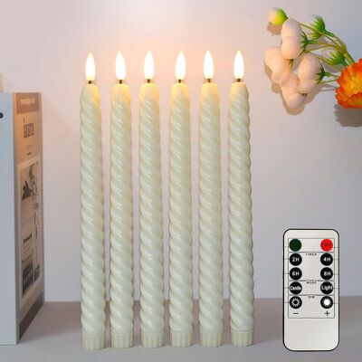 Vision Bougies Led À Effet Flamme Vacillante, Lot De 6, Bougies À Ruban À Piles, Pour Mariages, Noël, Halloween, Décoration Intérieure – Beige - Publicité Vision Bougies Led À Effet Flamme Vacillante, Lot De 6, Bougies À Ruban À Piles, Pour Mariages, Noël, Halloween, Décoration Intérieure – Beige - Publicité