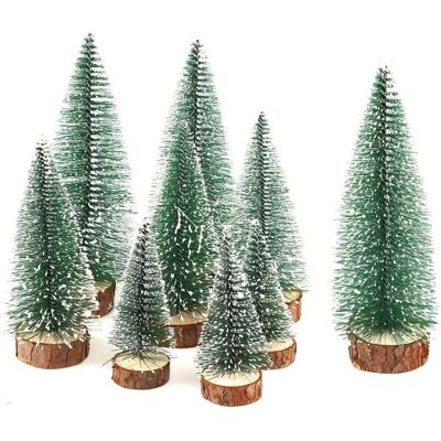 IRISFR 9pcs Sapin De Noel Miniature, Sapin De Noel Artificiel, Mini Arbre De Noël Sisal Arbres Avec Socle En Bois, Pour Decoration Interieur Maison, Noel Decoration, Village De Noel - Publicité IRISFR 9pcs Sapin De Noel Miniature, Sapin De Noel Artificiel, Mini Arbre De Noël Sisal Arbres Avec Socle En Bois, Pour Decoration Interieur Maison, Noel Decoration, Village De Noel - Publicité