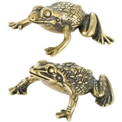 LISATR Figurine De Grenouille En Laiton Antique, Petite Figurine Décorative En Laiton.-3.00x3.00x1.50cm-golden - Publicité LISATR Figurine De Grenouille En Laiton Antique, Petite Figurine Décorative En Laiton.-3.00x3.00x1.50cm-golden - Publicité