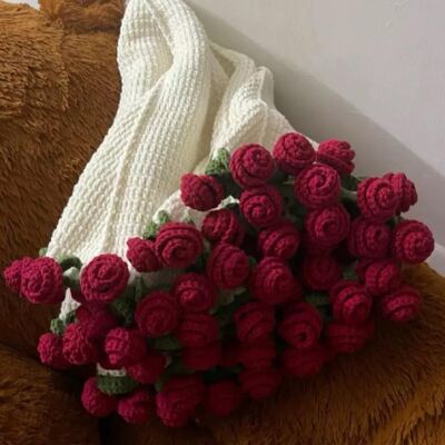 OEM Couverture Prndkhn Bouquet De Roses Au Crochet – Une Couverture Tricotée Douce Et Légère, Un Cadeau Fait Main Idéal Pour Maman, Les Anniversaires Et La Décoration Intérieure – Compatible - Publicité OEM Couverture Prndkhn Bouquet De Roses Au Crochet – Une Couverture Tricotée Douce Et Légère, Un Cadeau Fait Main Idéal Pour Maman, Les Anniversaires Et La Décoration Intérieure – Compatible - Publicité