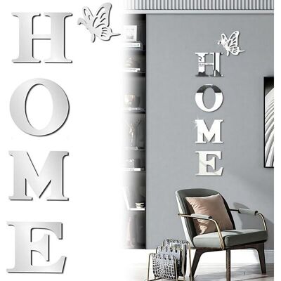 OEM Acrylique Miroir Sticker Mural, Stickers Muraux Auto-adhésif Amovible Écologique, Autocollant Miroir Acrylique Papillon Lettre Anglaise Home Pour Salon, Porte, Porche - Argenté - Publicité OEM Acrylique Miroir Sticker Mural, Stickers Muraux Auto-adhésif Amovible Écologique, Autocollant Miroir Acrylique Papillon Lettre Anglaise Home Pour Salon, Porte, Porche - Argenté - Publicité