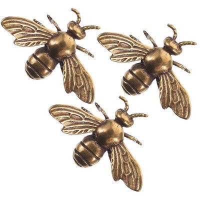 LISATR Lot De 3 Statuettes D'Abeilles Rétro En Laiton, Décoration De Bureau, Petites Figurines En Laiton En Forme D'Abeille-4.70x3.20x1.50cm - Publicité LISATR Lot De 3 Statuettes D'Abeilles Rétro En Laiton, Décoration De Bureau, Petites Figurines En Laiton En Forme D'Abeille-4.70x3.20x1.50cm - Publicité