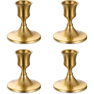 AHLSEN Bravix Petite Chandelier Bougeoir Doré - Lot De 4 Bougeoirs Mariage Métal Décoratifs Pour Bougies Chandelles Piliers Noel Decoration Maison L’avent Centre De Table Moderne - Publicité AHLSEN Bravix Petite Chandelier Bougeoir Doré - Lot De 4 Bougeoirs Mariage Métal Décoratifs Pour Bougies Chandelles Piliers Noel Decoration Maison L’avent Centre De Table Moderne - Publicité