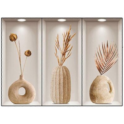 OLOEY Stickers Muraux 3d En Forme De Vase Avec Motif De Plante Verte Pour La Décoration Intérieure - Publicité OLOEY Stickers Muraux 3d En Forme De Vase Avec Motif De Plante Verte Pour La Décoration Intérieure - Publicité