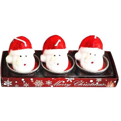 FATRD 3 Bougies De Noël En Forme De Père Noël - Publicité FATRD 3 Bougies De Noël En Forme De Père Noël - Publicité