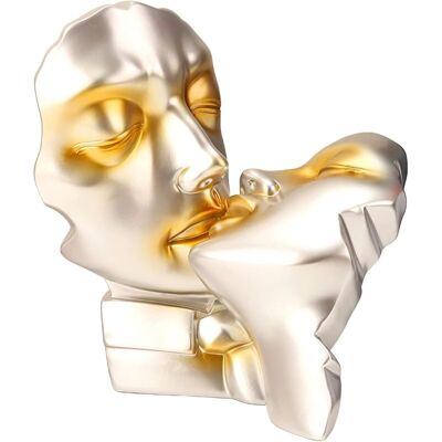 Melissa Amour Étreignant Statue Abstraite Résine Romantique Couple Visage Sculpture Figure Décoration Art Moderne, D'Or, 20cmx14.5cmx22cm - Publicité Melissa Amour Étreignant Statue Abstraite Résine Romantique Couple Visage Sculpture Figure Décoration Art Moderne, D'Or, 20cmx14.5cmx22cm - Publicité