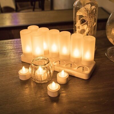 SANS MARQUE Lot De 12 Bougie Led Rechargeable Bougie Électrique Led Flamme Vacillante Avec Station De Charge Décoration Pour Noël Anniversaire Mariage Dîner Votive Table Café Bar Restaurant Hôtel - Publicité SANS MARQUE Lot De 12 Bougie Led Rechargeable Bougie Électrique Led Flamme Vacillante Avec Station De Charge Décoration Pour Noël Anniversaire Mariage Dîner Votive Table Café Bar Restaurant Hôtel - Publicité