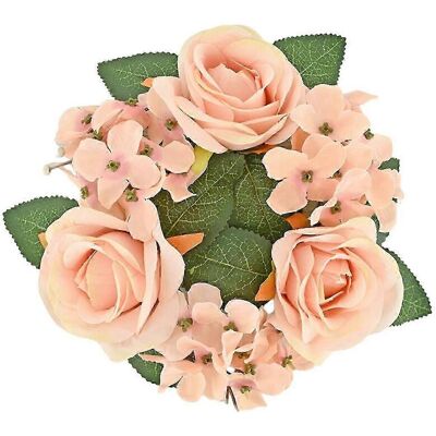 YUDO Couronne De Bougies De Noël, Bougeoir Pour Bougies Piliers, Couronne De Roses Artificielles, Guirlande De Bougies Bohème Pour Porte, Cuisine, Fête, Décoration Intérieure-champagne - Publicité YUDO Couronne De Bougies De Noël, Bougeoir Pour Bougies Piliers, Couronne De Roses Artificielles, Guirlande De Bougies Bohème Pour Porte, Cuisine, Fête, Décoration Intérieure-champagne - Publicité