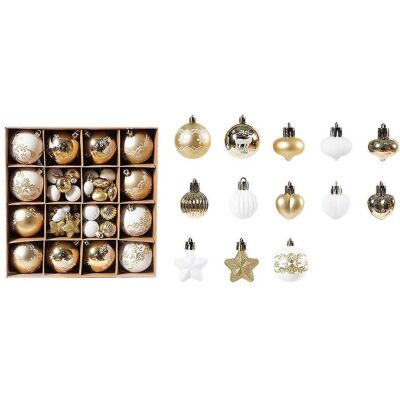 FLAMMKRAFT Fournitures Pour Décorations De Noël : Boules Décoratives Portables En Plastique Plaqué, Boules Champagne Pour Porche I - Publicité FLAMMKRAFT Fournitures Pour Décorations De Noël : Boules Décoratives Portables En Plastique Plaqué, Boules Champagne Pour Porche I - Publicité