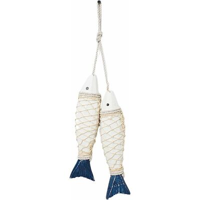 SANS MARQUE - Suspendu Poisson En Bois, 1/2 Pièces Décoration Nautique, Méditerranéen Mur Ornement Pour Thème Nautique Méditerranéen, Thème Côtier, Décor De Maison De Lac (white+l) - Publicité SANS MARQUE - Suspendu Poisson En Bois, 1/2 Pièces Décoration Nautique, Méditerranéen Mur Ornement Pour Thème Nautique Méditerranéen, Thème Côtier, Décor De Maison De Lac (white+l) - Publicité