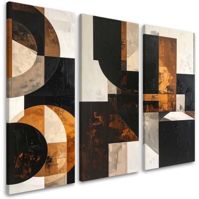 FEEBY Tableaux Sur Toile Lot Abstraction Géométrique Marron Formes 3 X 20x40 - Publicité FEEBY Tableaux Sur Toile Lot Abstraction Géométrique Marron Formes 3 X 20x40 - Publicité