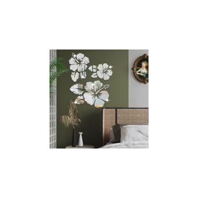 OEM Miroir Stickers Muraux Miroirs Décoratif Acrylique Adhésif Autocollant Mural Amovible Diy Décoration Pour Maison Chambre Salon Décor- Fleurs Argent-crezuo - Publicité OEM Miroir Stickers Muraux Miroirs Décoratif Acrylique Adhésif Autocollant Mural Amovible Diy Décoration Pour Maison Chambre Salon Décor- Fleurs Argent-crezuo - Publicité