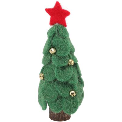 MCKENSA Sapin De Noël En Feutrine De Laine, Petit Sapin En Bois, Décoration Verte Pour La Maison Ou La Fenêtre - Publicité MCKENSA Sapin De Noël En Feutrine De Laine, Petit Sapin En Bois, Décoration Verte Pour La Maison Ou La Fenêtre - Publicité