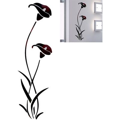 PELTOR Jeffergarden Autocollant Mural Miroir Fleur Amovible, Autocollant Mural Moderne, Décoration De La Maison - Publicité PELTOR Jeffergarden Autocollant Mural Miroir Fleur Amovible, Autocollant Mural Moderne, Décoration De La Maison - Publicité