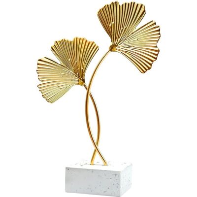 Vision Petite Statue Pour La Décoration Intérieure, Petite Sculpture De Feuille De Ginkgo Biloba, Pour Salon, Bureau, Décoration Intérieure Moderne (21 X 14 Cm) - Publicité Vision Petite Statue Pour La Décoration Intérieure, Petite Sculpture De Feuille De Ginkgo Biloba, Pour Salon, Bureau, Décoration Intérieure Moderne (21 X 14 Cm) - Publicité