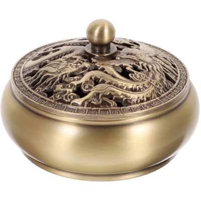 LISATR Brûleur D'Encens Rétro En Cuivre, 1 Pièce, Finement Sculpté, Pour La Maison.-8.65x8.65cm - Publicité LISATR Brûleur D'Encens Rétro En Cuivre, 1 Pièce, Finement Sculpté, Pour La Maison.-8.65x8.65cm - Publicité